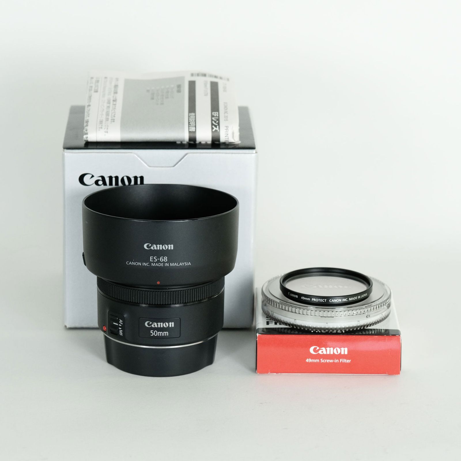 良品｜純正フィルター、純正フード付] Canon EF50mm F1.8 STM / キヤノンEFマウント - メルカリ