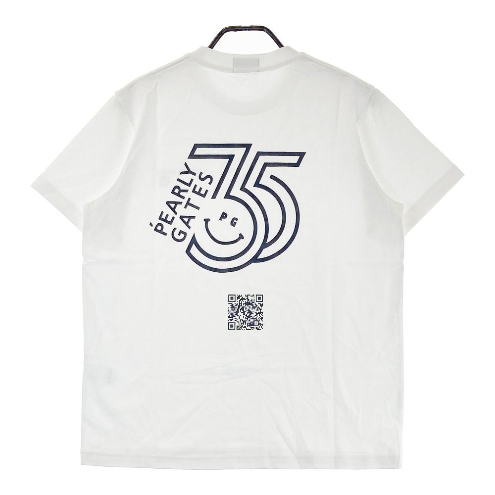 サイズ：F PEARLY GATES パーリーゲイツ 35周年モデル 半袖Tシャツ ノベルティ 非売品  ホワイト系 [240101347018] ゴルフウェア メンズ ストスト サイズ：F PEARLY GATES パーリーゲイツ 35周年モデル 半袖T