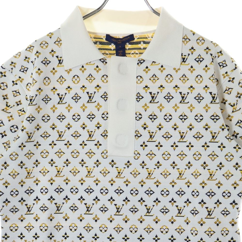 ルイヴィトン モノグラム×ベージュ 半袖ロゴワンピース 38 ルイ・ヴィトン(LOUIS VUITTON)ルイ・ヴィトン モノグラム