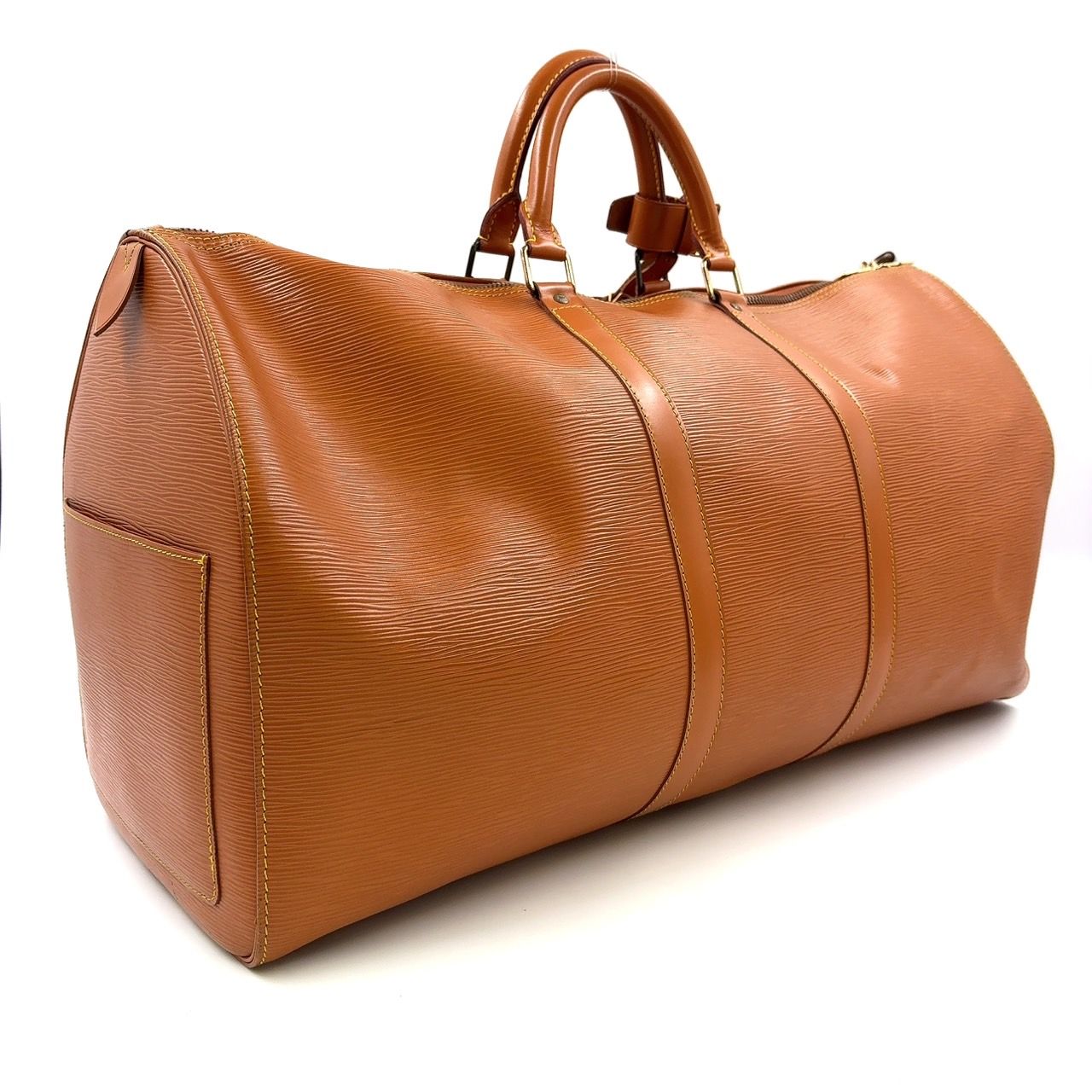 LOUIS VUITTON ハンドバッグ エピ キーポル55 ジパング ゴールド LOUIS VUITTON キーポル55 エピ エピ ジパングゴールド レザー