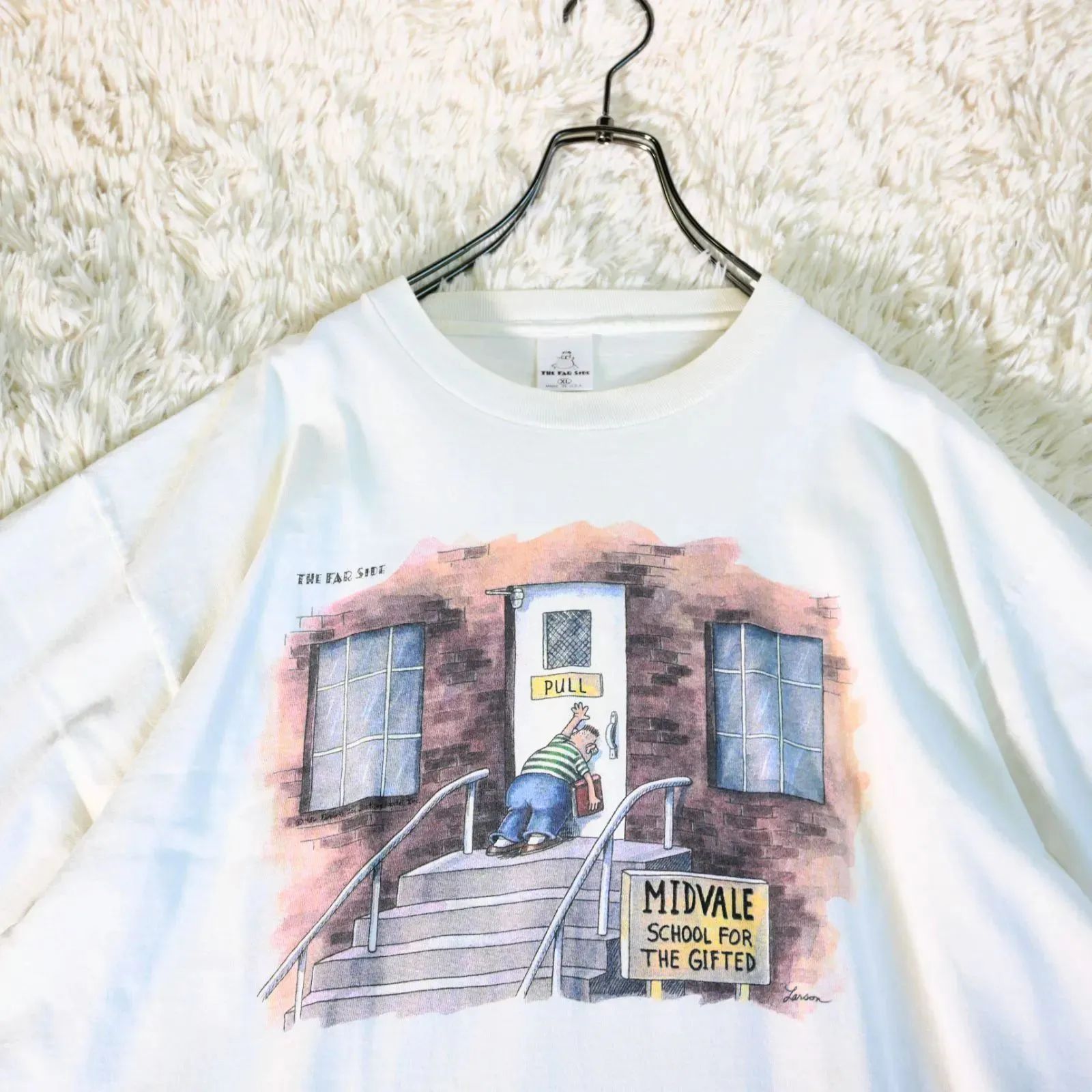 The Far Side 80s USA製 「 PULL」 Gary Larson T-shirt/XL - メルカリ