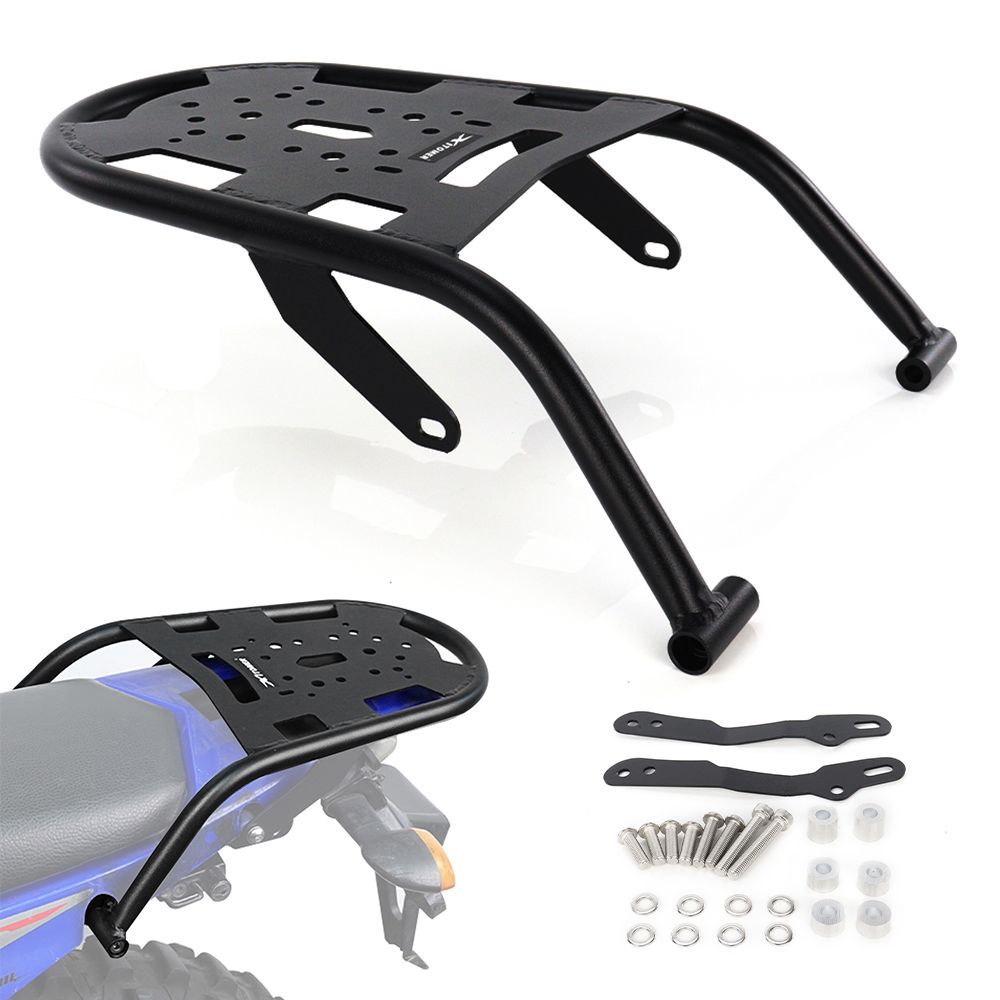 ヤマハ XT250 XT 250 2008-2025 対応 バイク 二輪ブラックスチールリアラゲッジキャリアラック ストレージトップケースサポート