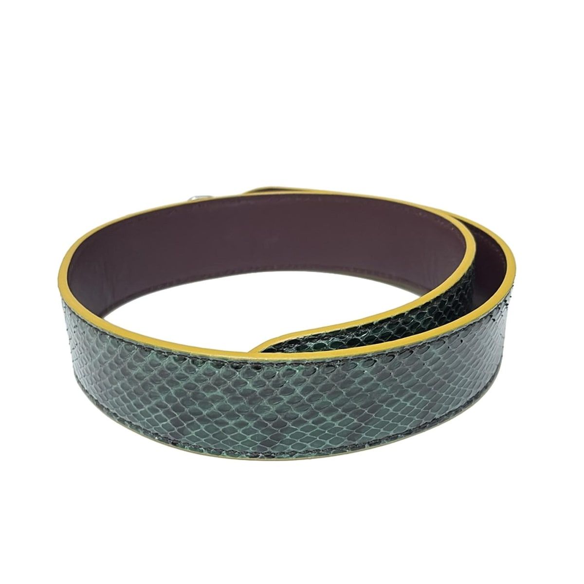 FENDI フェンディ ショルダーストラップ ストラップユー ダークグリーン×黒×ダークイエロー