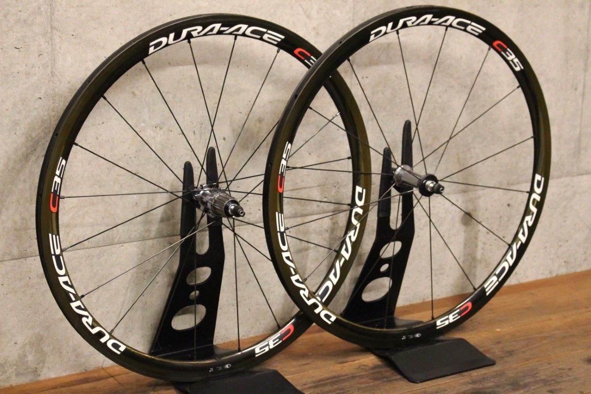 シマノ SHIMANO デュラエース DURA-ACE WH-7900 C35 カーボン チューブラー ホイールセット シマノ10S ナローリム  【福岡店】 - ただ今お得なウィンターセール開催中