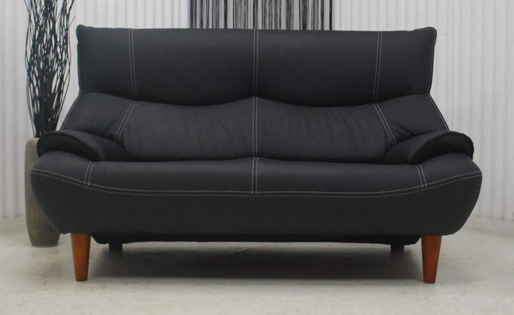 アウトレット 現品限り 一部 大 本革 ハイバッグモダンソファー ライトブラウン 北欧調モダン ２人掛けソファー