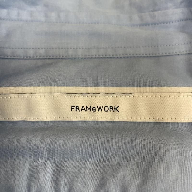 FRAMeWORK フレームワーク ワンピース ひざ丈スカート ストライプ オーバーサイズ シャツ ワンピース 21-050-220-5060-1-0