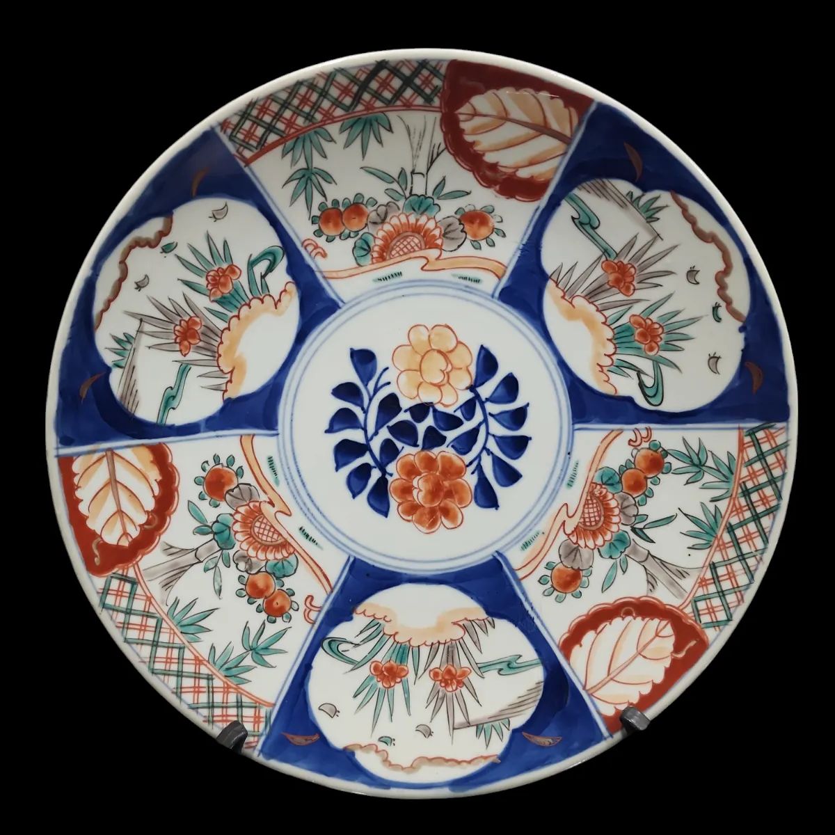 古伊万里 明治伊万里 色絵 大皿 飾皿 赤絵 和食器 有田焼 古道具