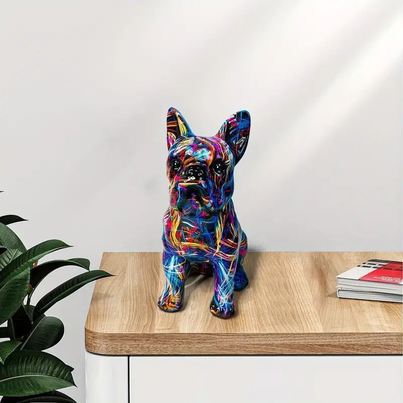 カラフルドッグフィギュア フレンチブルドッグ カラフルライン ドール