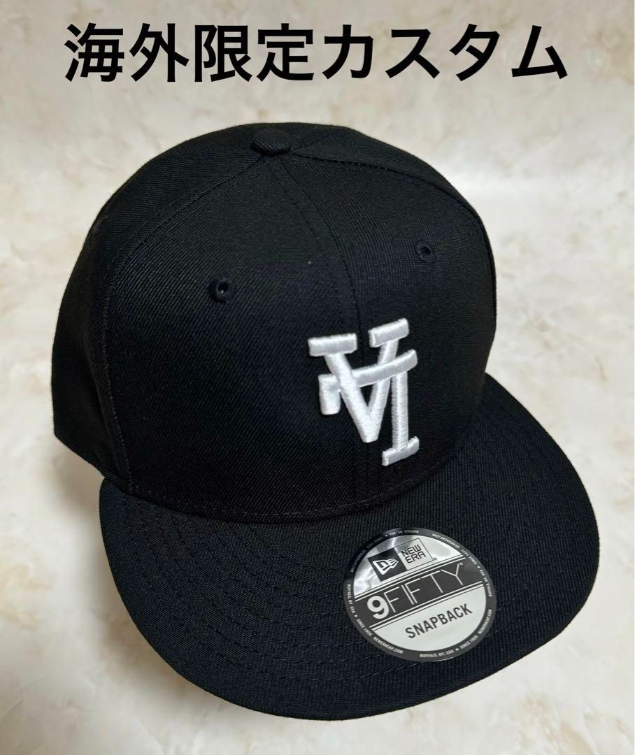 逆ロゴ 海外カスタム ニューエラ ロサンゼルス ドジャース ブラック LA 別注