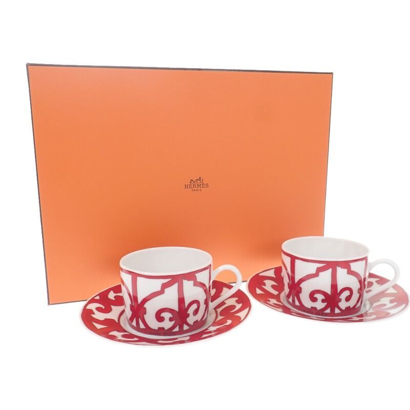HERMES】ティーカップ&ソーサー ガダルキヴィール 2客 P011016P