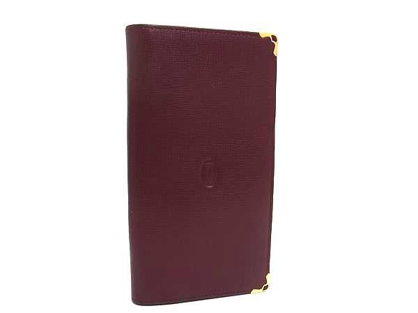 Cartier カルティエ 財布 マストライン - ボルドー レザー