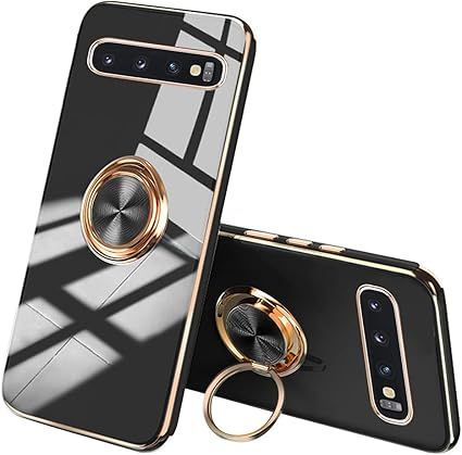 100%新品，新作登場 【在庫処分】JOOBOY Galaxy s10 用 ケース SC-03L SCV41 ケース リング付き メッキ加工 レンズ保護 tpu ソフト ストラップホール付き 耐衝撃 スリム おしゃれ スマホケース 携帯カバー ギャラクシーS10 応募券