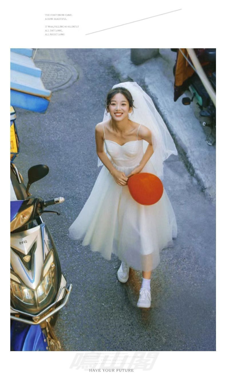 小柄女性向け フランス風レトロ小白ワンピ