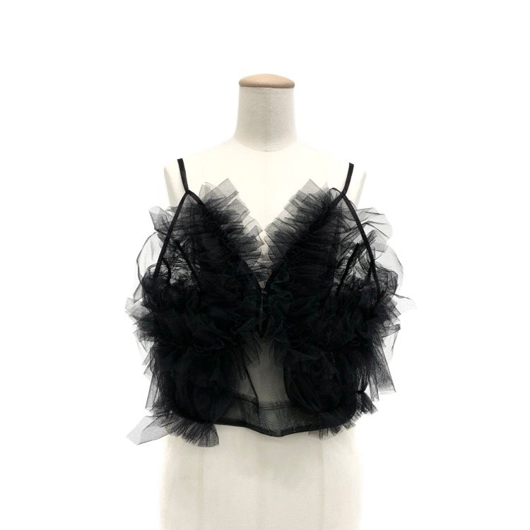 未使用品 23AW Chika Kisada チカキサダ Tulle Camisole チュールキャミソール ビスチェ ブラック 1 CB-23148  - メルカリ