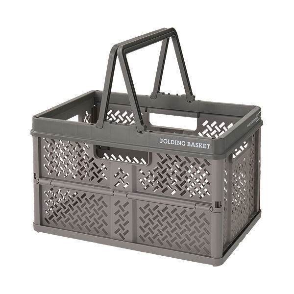 まとめ 天馬折りたたみバスケット L グレー 1個 ×3セット