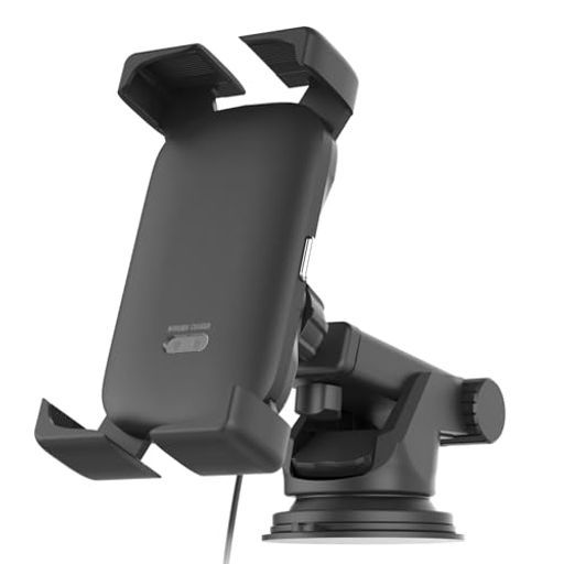 カシムラ4角のアームでスマホをホールド/ワイヤレス充電ホルダーNKW-45