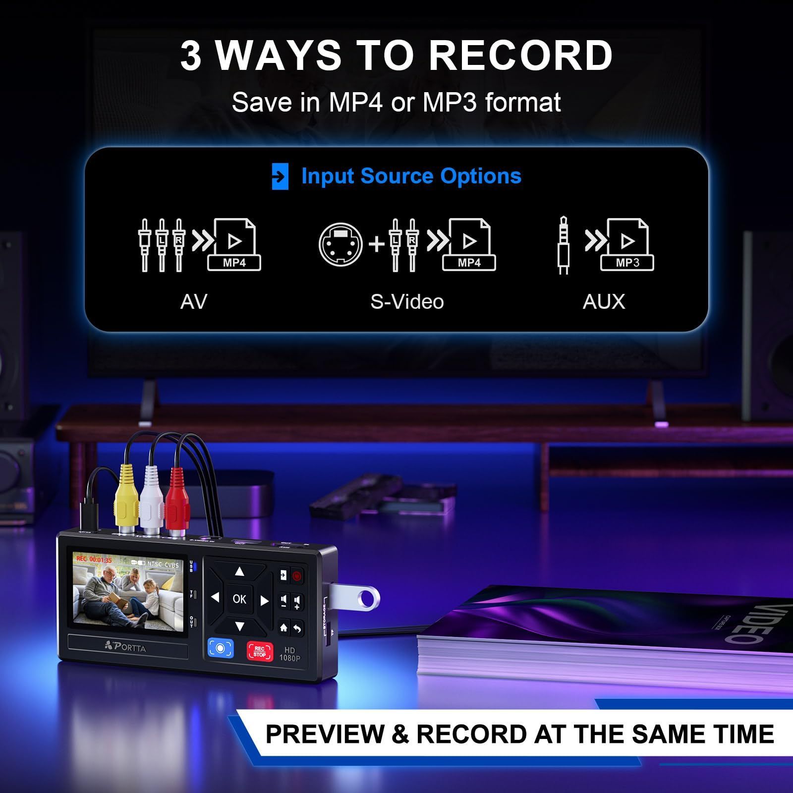 Hi8ビデオカメラ、ビデオキャプチャのセット Hi8ビデオカメラ