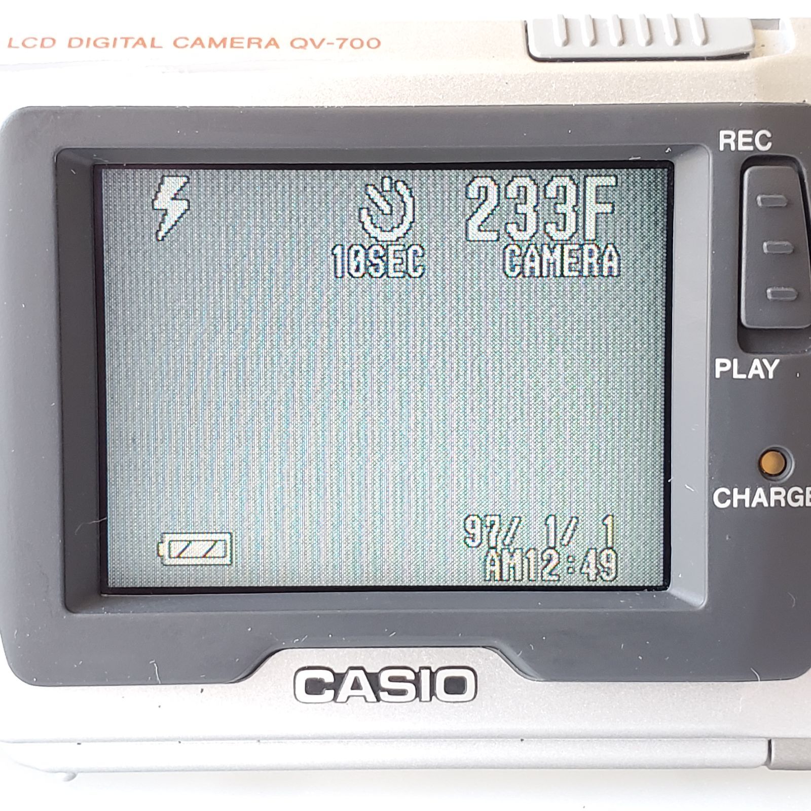 Casio QV-700 オールドすぎるコンデジ 激レアカメラ【稼動品！】 稀少 通電・基本動作確認 カシオ CASIO QV-700 回転式レンズで自