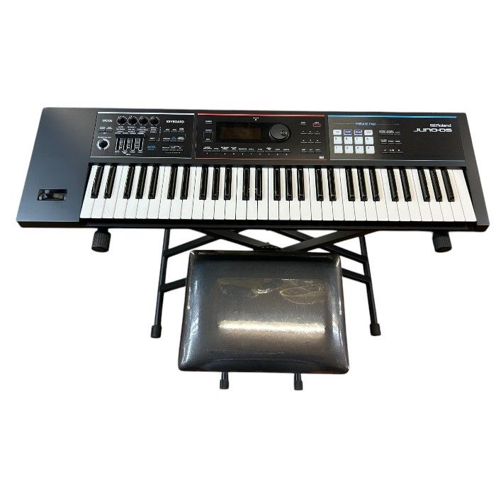 Roland ローランド 61鍵 シンセサイザー JUNO-DS61 楽器 スタンド付 椅子付 ダンパーペダル DP-10 W４
