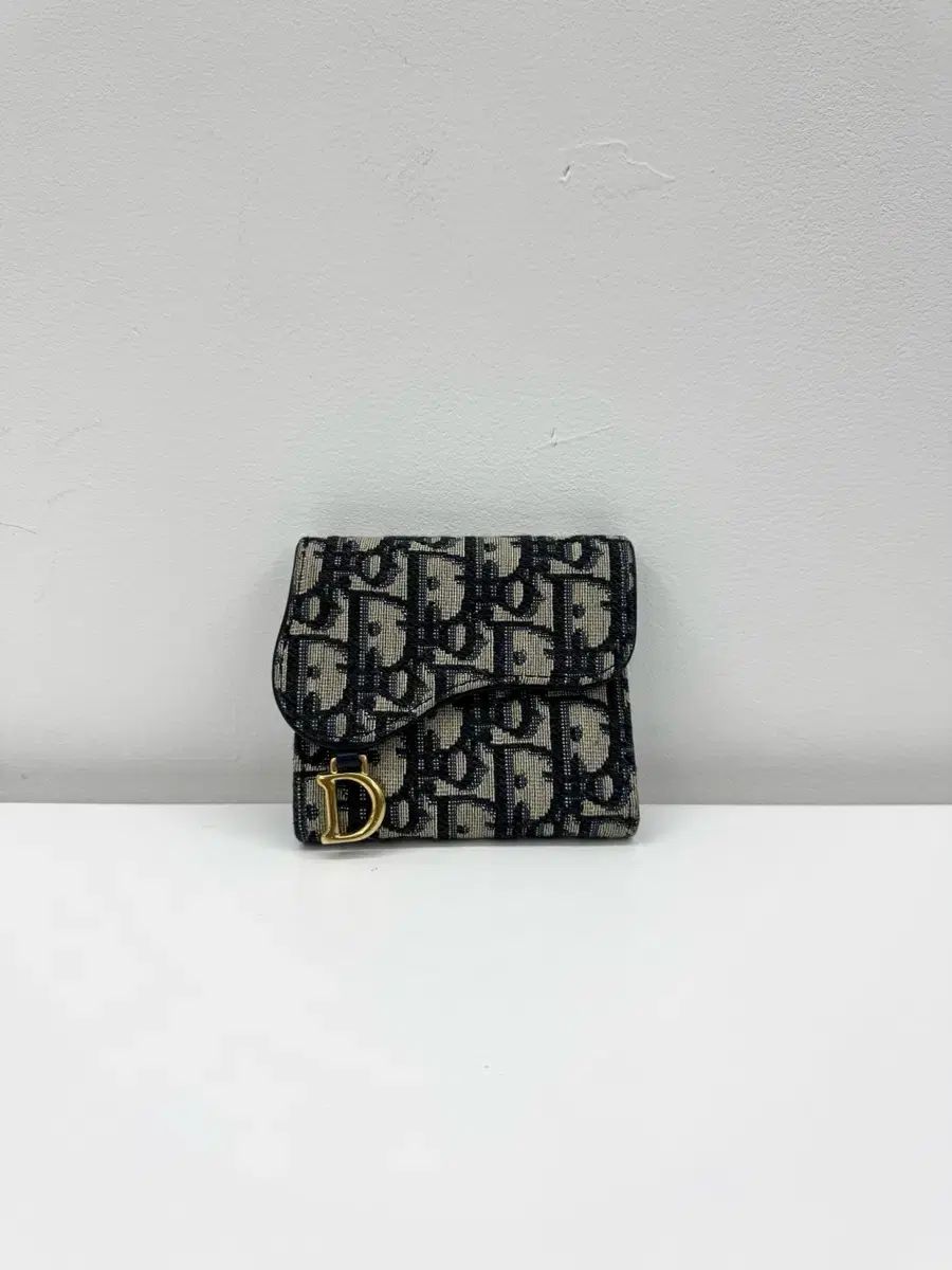 百貨店 Dior ディオール オブリーク サドルバッグ 蓮 二つ折り財布