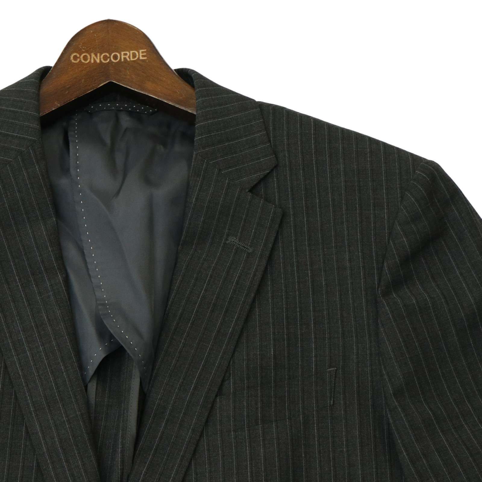 【美品】THE SUIT COMPANY スーツ イタリア製生地 背抜き 春夏 美品 THE SUIT COMPANY スーツカンパニー 通年 背抜き ストレッチ