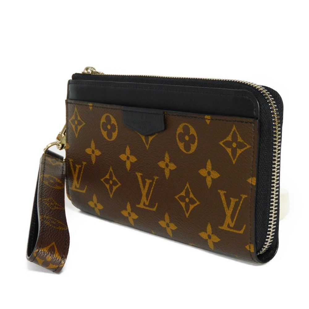 LOUIS VUITTON ルイヴィトン モノグラム マカサー ジッピードラゴンヌ L字ファスナー 長財布 M69407 ブラウン/ブラック by
