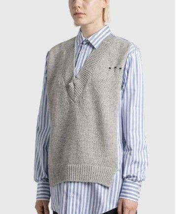 メゾンマルジェラ　ダメージ加工　ベスト 中古・古着通販】Maison Margiela (メゾンマルジェラ) 21ssダメージ