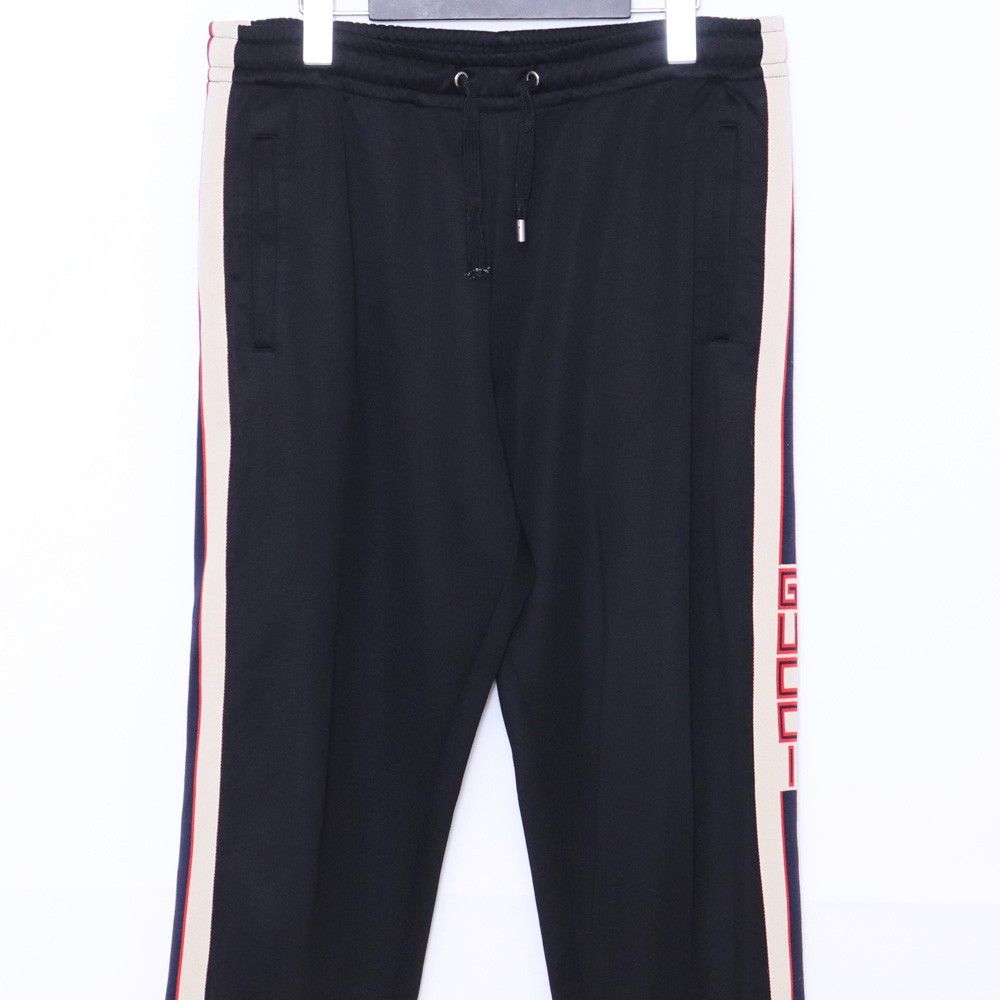 GUCCI テクニカルジャージートラックパンツ Sサイズ ブラック