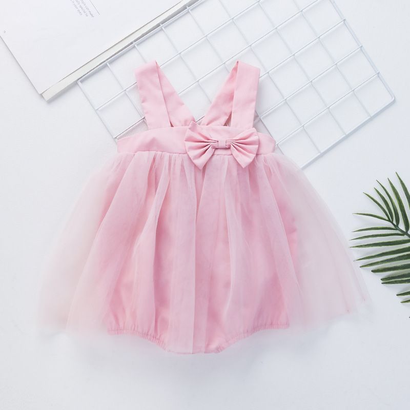 【品質保証，正規保証】 かわいい ピンク 女の赤ちゃん子供 プリンセスドレス ロンパース ベビー 70 80 ロンパース・カバーオール