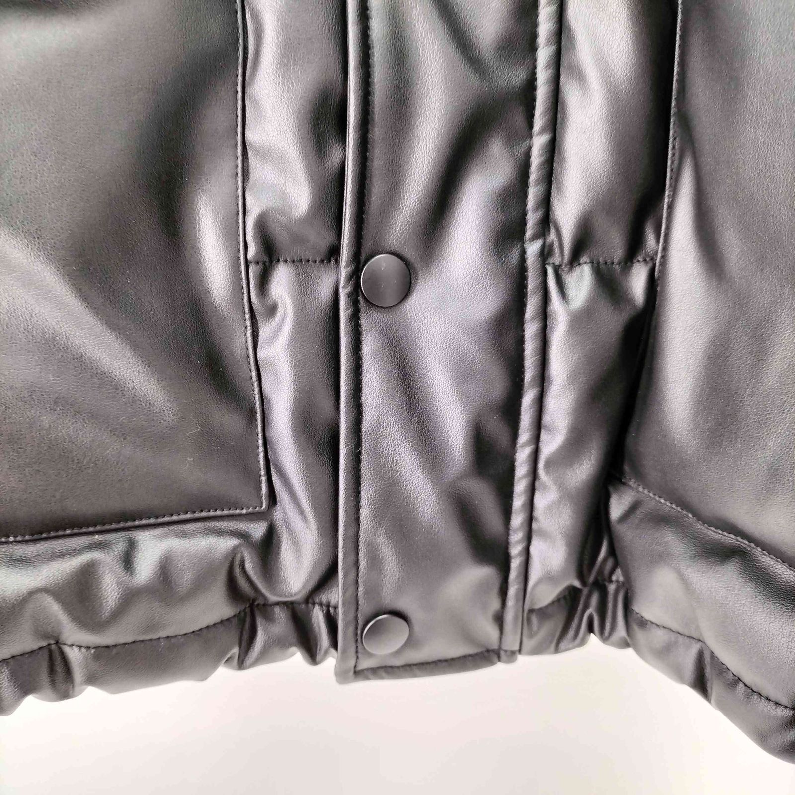 ダウンジャケット HELLRAZOR FAUX LEATHER DOWN JACKET ヘルレイザー HELLRAZOR FAUX LEATHER DOWN JACKET フェイクレザー