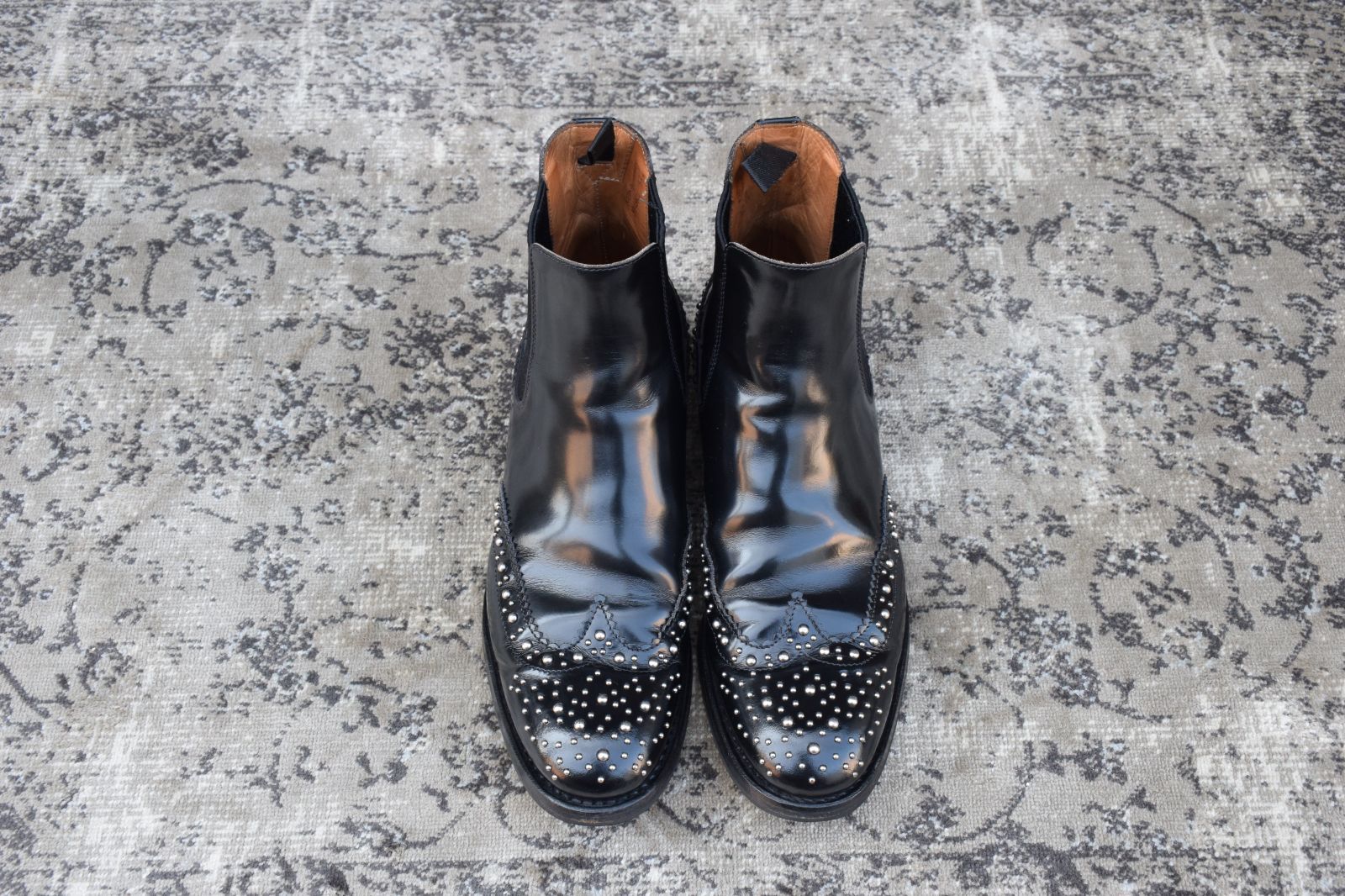 Church’s チャーチ KETSBY MET ケッツビーメット サイドゴア スタッズ チェルシーブーツ 黒 ブラック EU 37 23.5〜24 cm W 3388