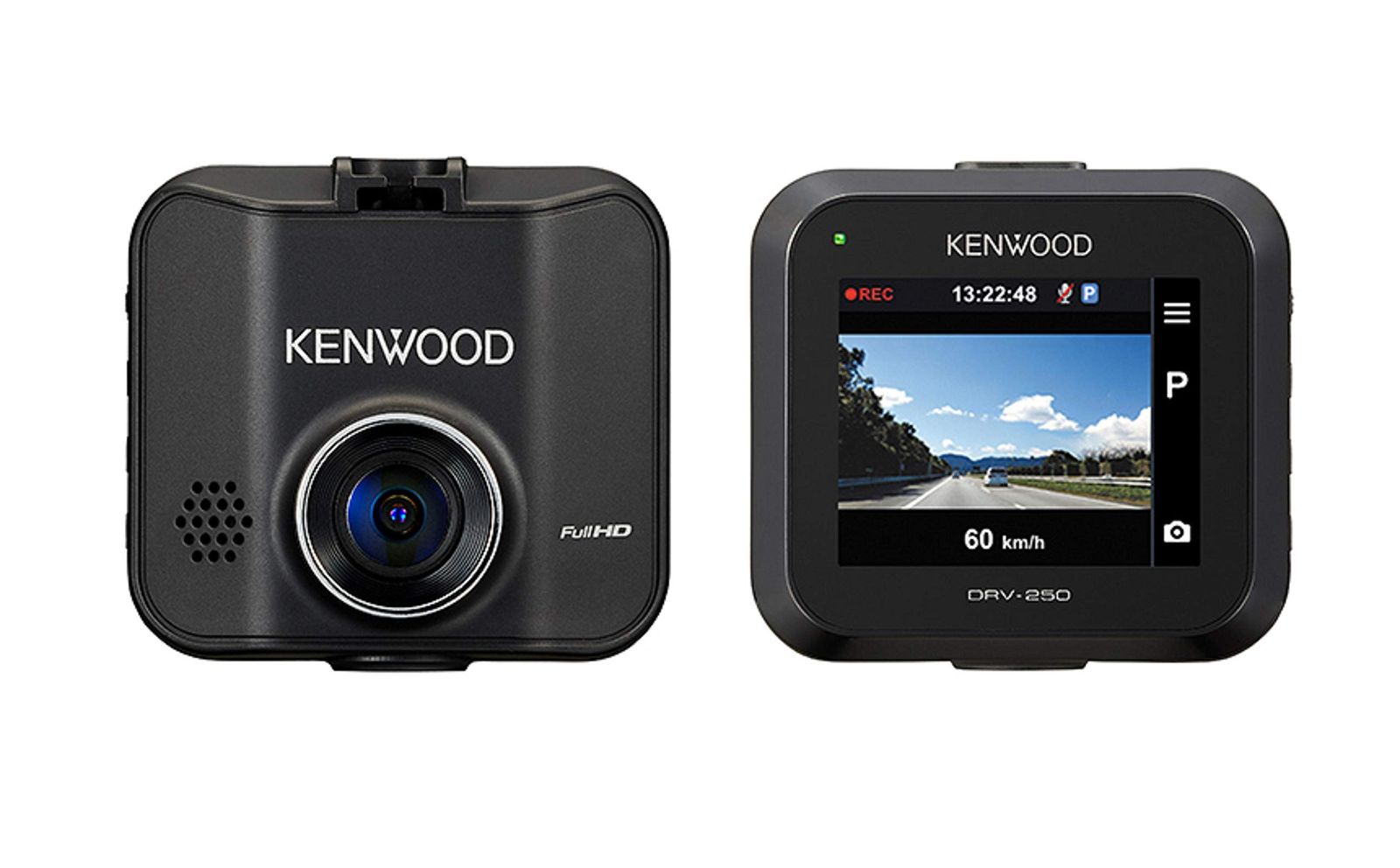 ケンウッド ドライブレコーダー DRV-250 GPS非搭載 シンプル機能 フルハイビジョン ブラック KENWOOD 1.ドラレコ本体のみ