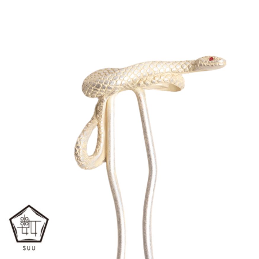 大蛇 かんざし ホワイト 豪華ボックス入り 数-SUU- パルナートポック 正規取扱店 SK OK005WH