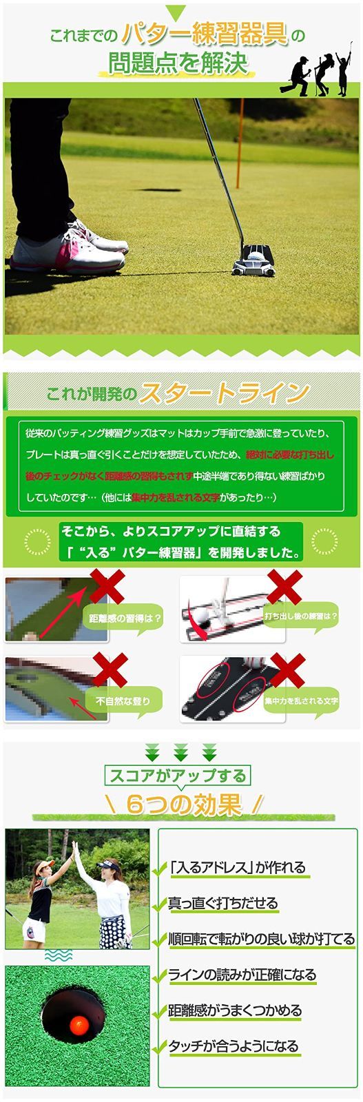 【在庫セール】パター練習 ミラー パッティングチューター 練習器具 練習 ゴルフ練習器具 パター パッティングマット ゴルフ パターマット パター練習セット