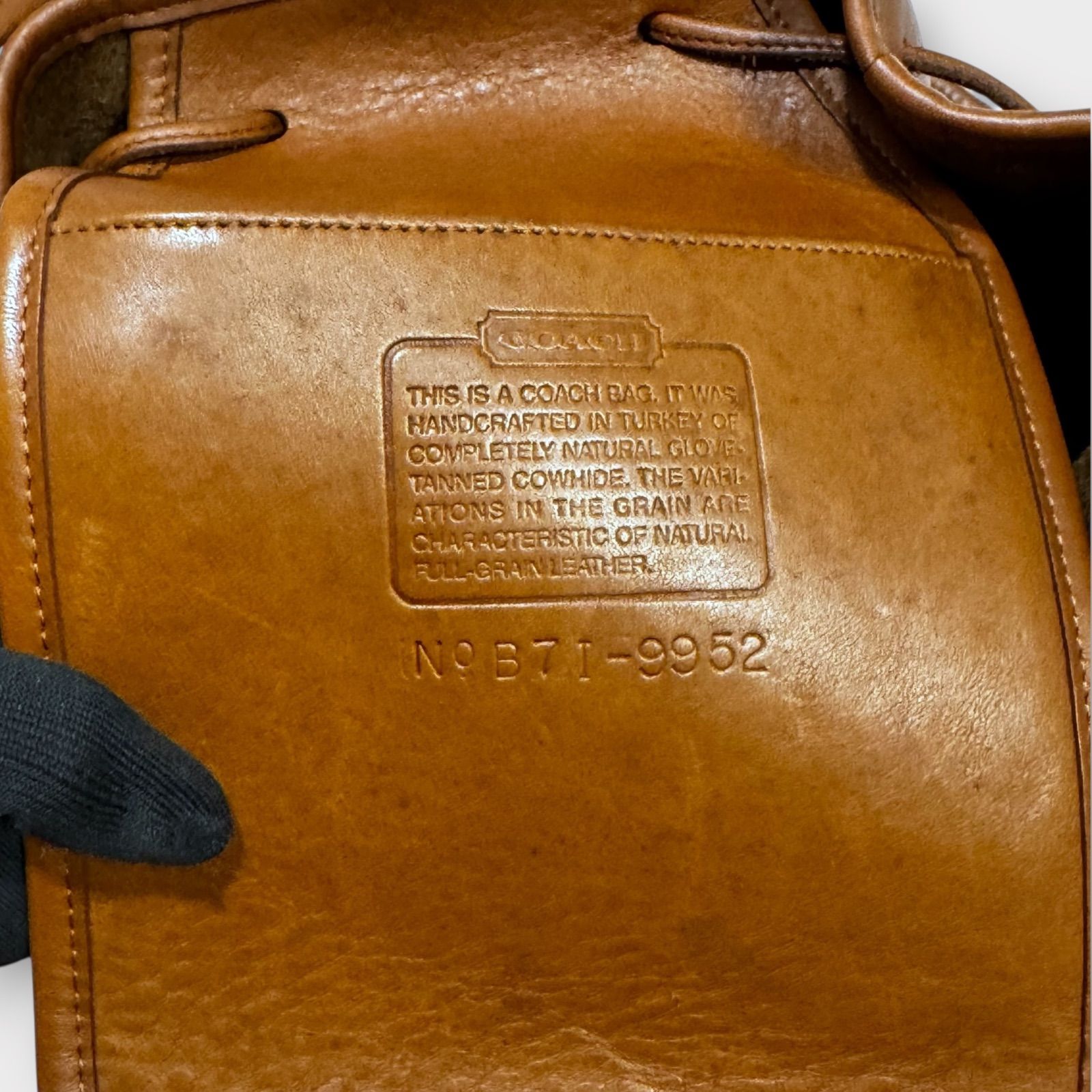 良品✨COACH オールドコーチ　ショルダーバッグ　巾着型　9952 トルコ製 良品✨COACH オールドコーチ ショルダーバッグ 巾着型 9952