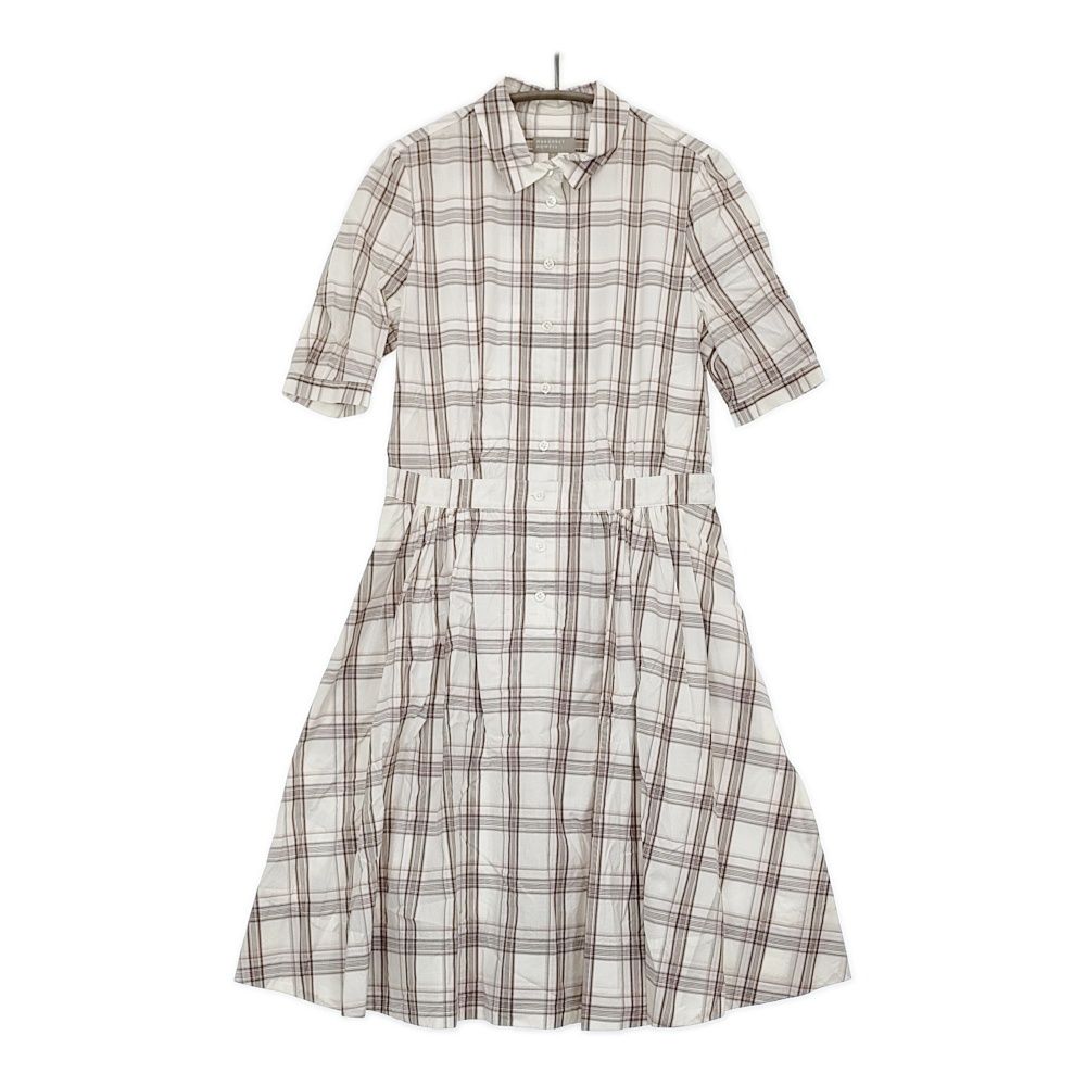 MARGARET HOWELL 578-157901 サイズ2 ギャザー チェック シャツ
