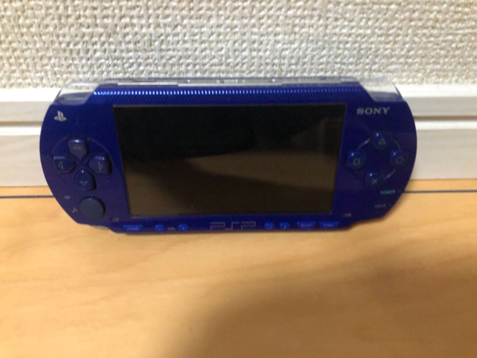 PSP-1000 本体 ブルー メモリーカード バッテリー アダプター付き 