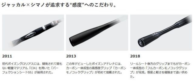 18ポイズンアドレナ 166ML-2 センターカット シマノ 18 ポイズン