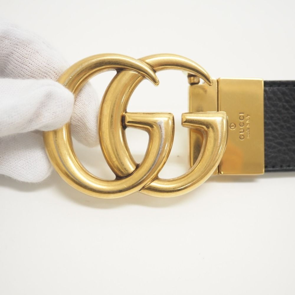 GUCCI/グッチ GGマーモント バックル ベルト社外 ベルト ゴールド ユニ