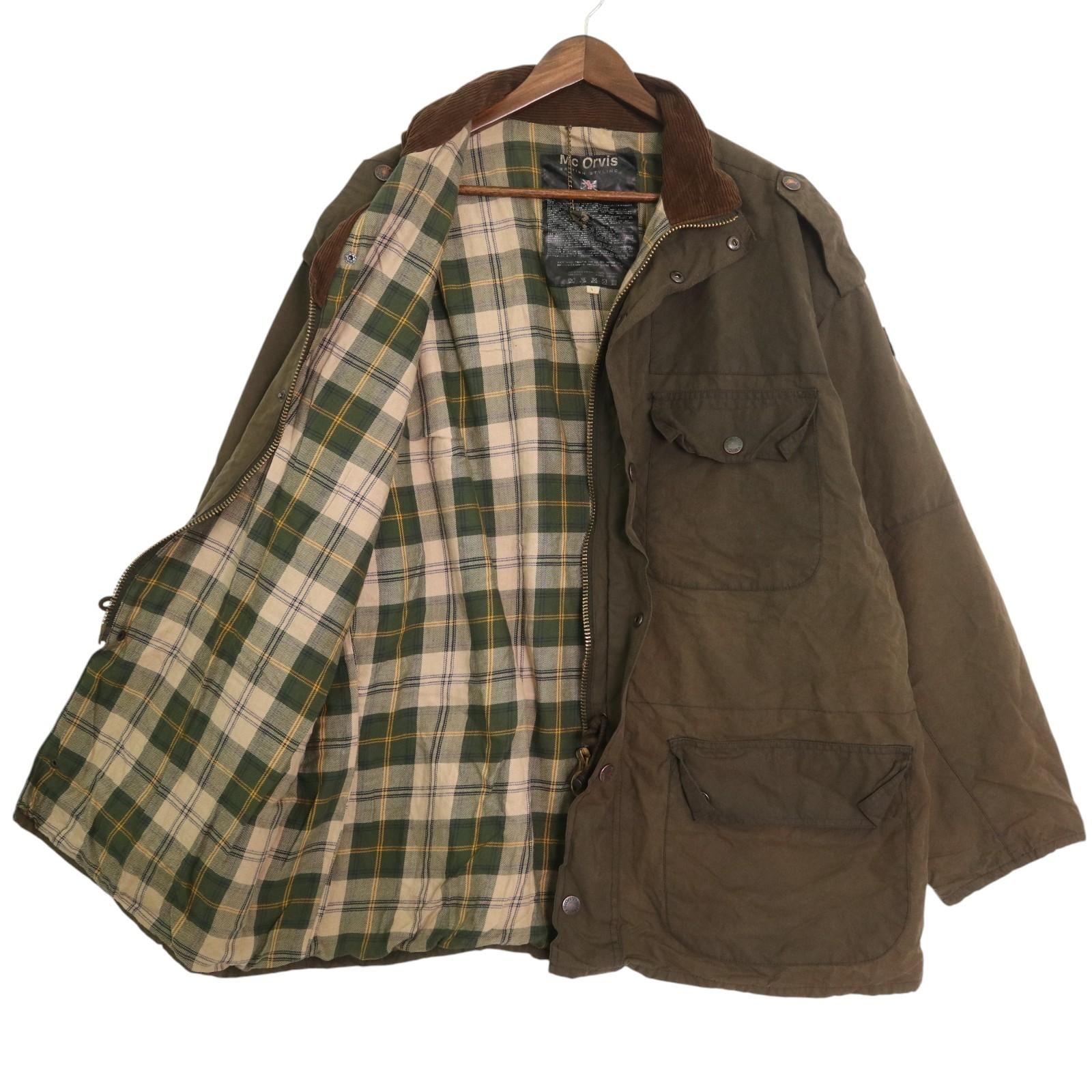 00年代 Mc Orvis マックオービス オイルドジャケット オリーブ(メンズ XL)中古 古着 A4728 00年代 Mc Orvis マックオービス オイルドジャケット オリーブ(メンズ