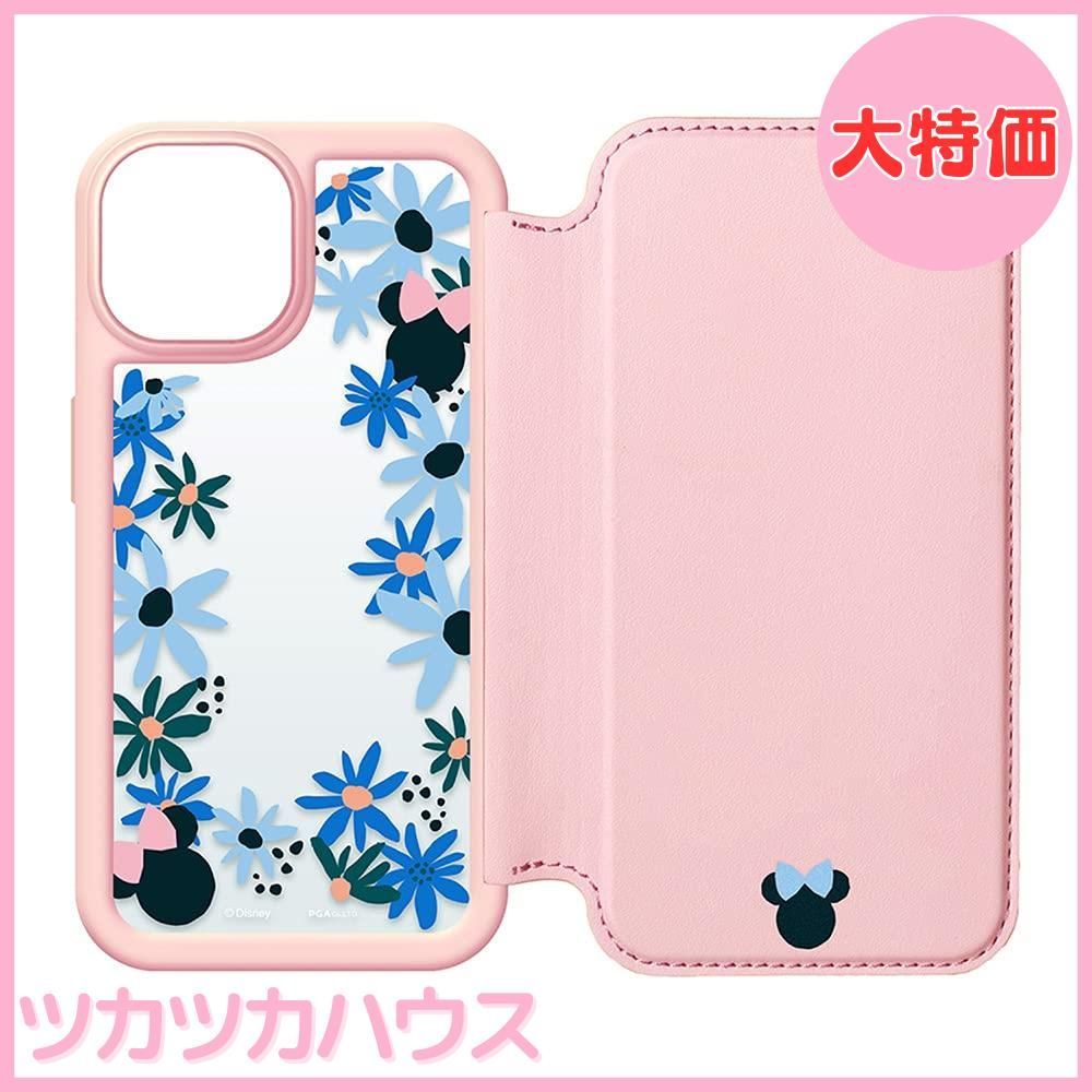 【大特価】【カラー：ミニーマウス】iPhone13 ディズニー ガラス フリップ ケース 手帳型 シンプル 手帳型ケース カバー 手帳 手帳ケース クリアケース マグネットロック IC カード収納 ミッキ