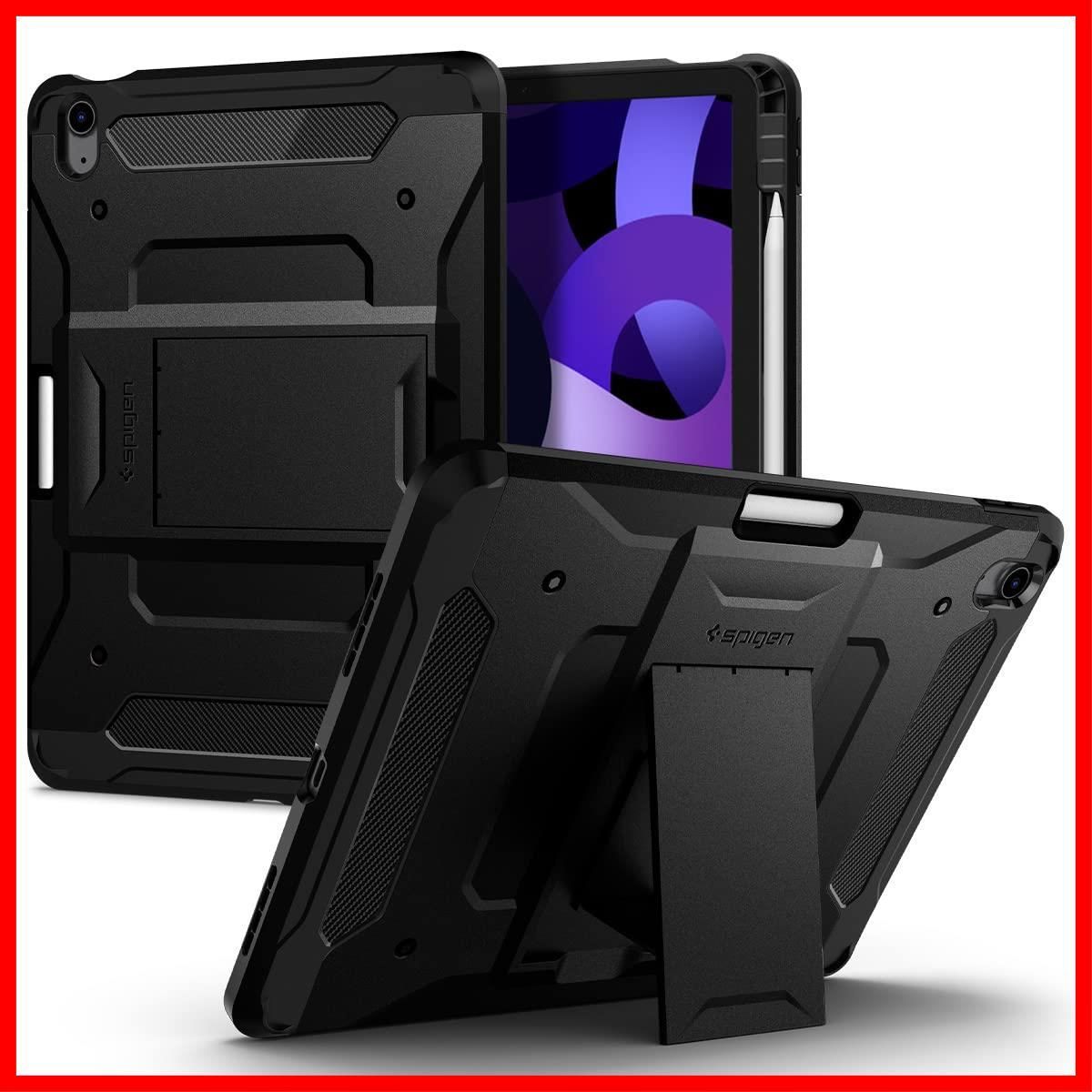 【在庫処分】Spigen iPad Air 10.9 ケース 第6世代ケース(2024) / iPad Air第5世代ケース(2022) / iPad Air第4世代ケース(2020) 11u002610.9インチ 衝撃吸収 耐衝撃 充電 キックスタンド 2重構造 耐
