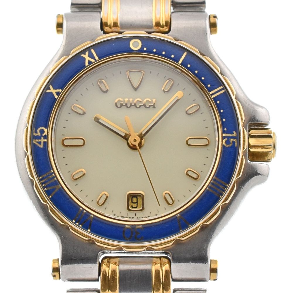 グッチ GUCCI 9700L デイト クォーツ レディース良品 H#130983