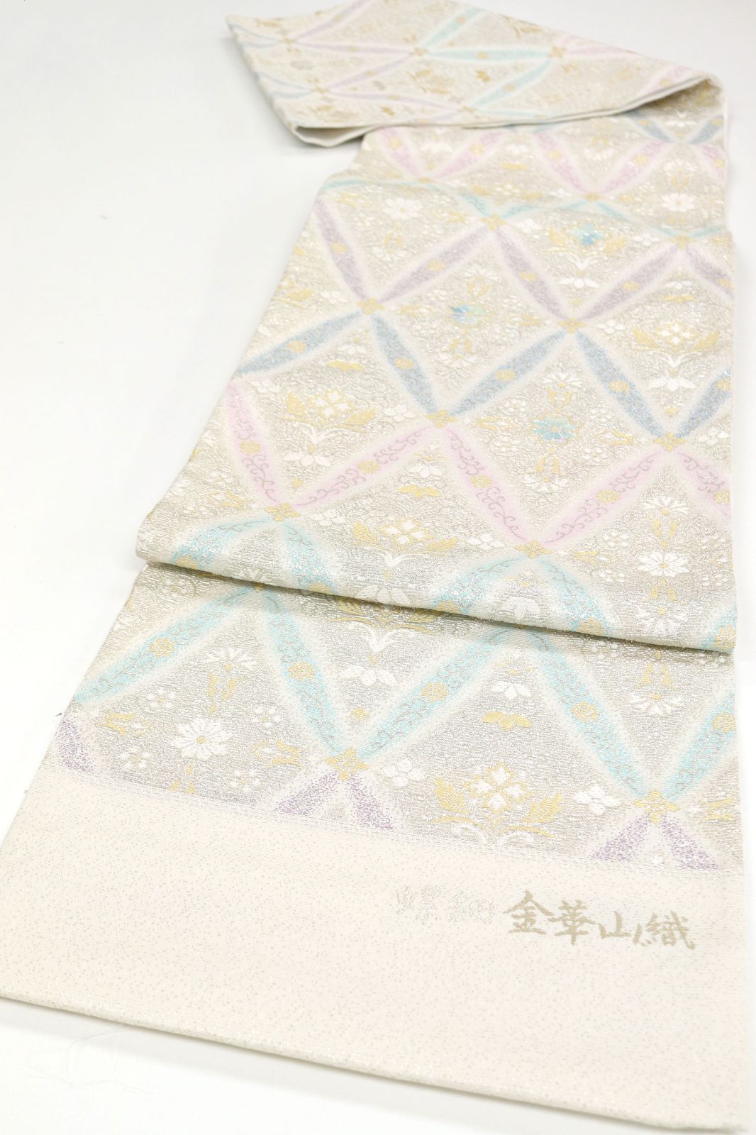 螺鈿細工 輪奈織 金華山 西陣織 袋帯 新品未使用品 七宝繋ぎ 銀糸 正絹 六通 楽天市場】輪奈織 袋帯の通販
