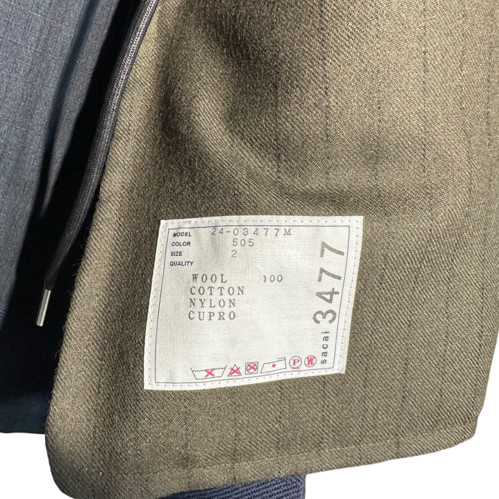 sacai(サカイ) 24AW Chalk Stripe × Rip Stop Jackt チョーク 