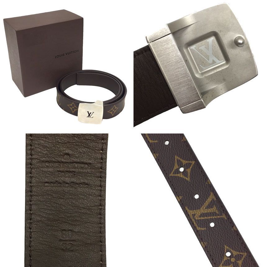 ルイヴィトン モノグラム ベルト サンチュール LV カット 美品 aq9002 セール LOUIS VUITTON ルイヴィトン モノグラム ベルト サン