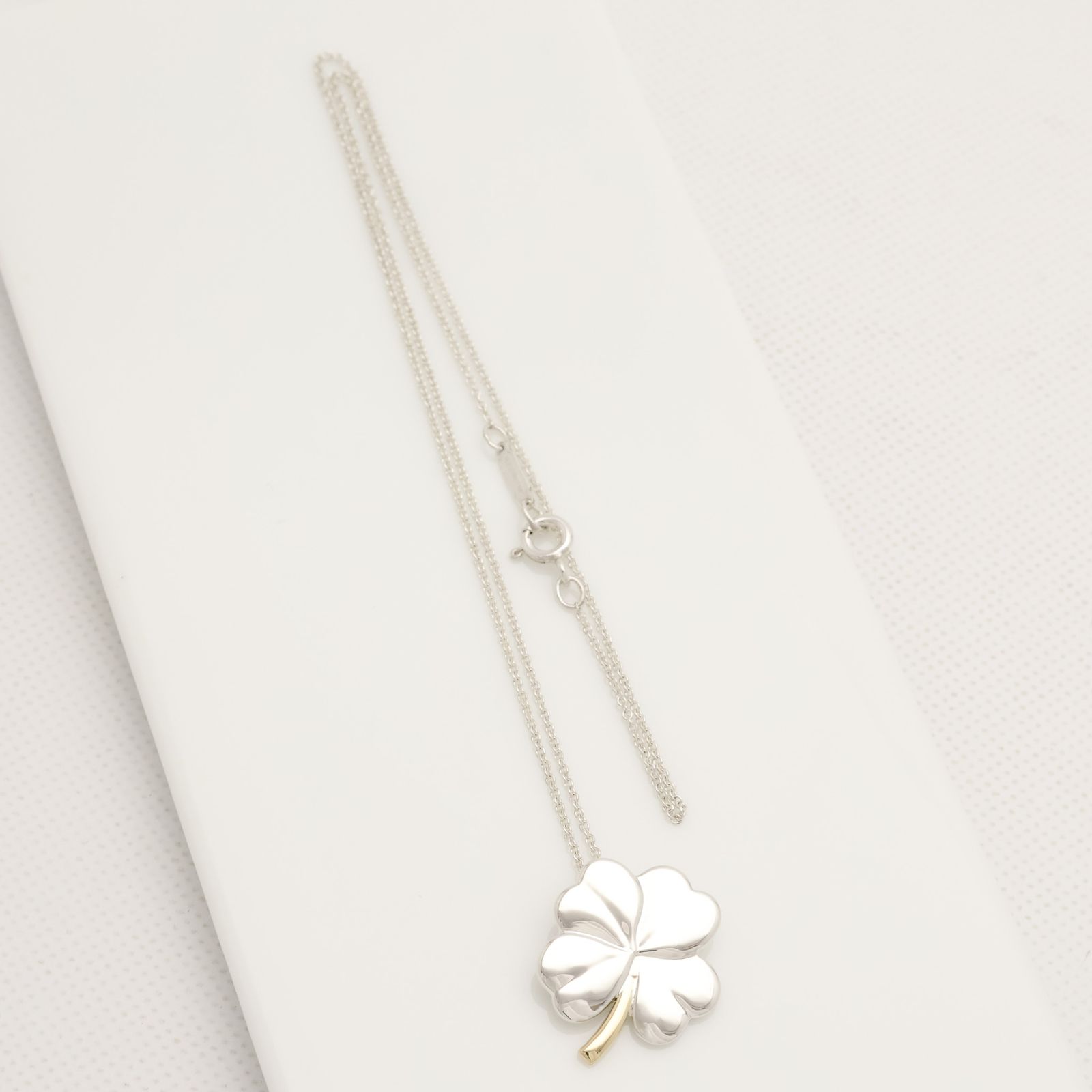 美品】ティファニー TIFFANY&Co. クローバー ネックレス AG925 AU750