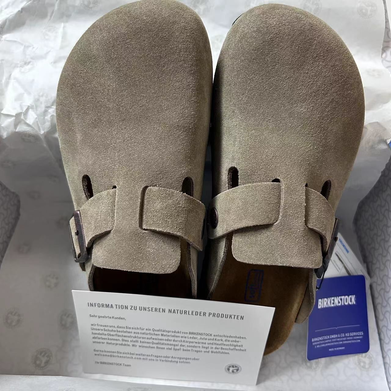 BIRKENSTOCK ビルケンシュトックボストンスエードサンダル#トープ-6