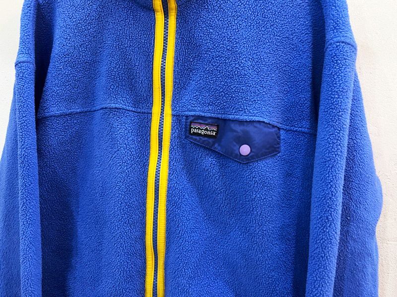 634★Patagonia/パタゴニア キッズシンチラフリースジャケット フルジップ ブルー×イエロー ライトJKT 子供服 XL(14) アウトドア  ★