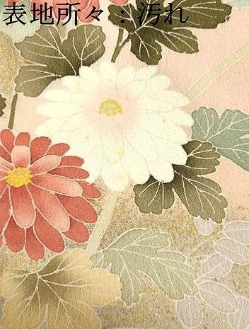 平和屋着物○訪問着 刺繍 草花文 暈し染め 金銀彩 正絹 逸品  